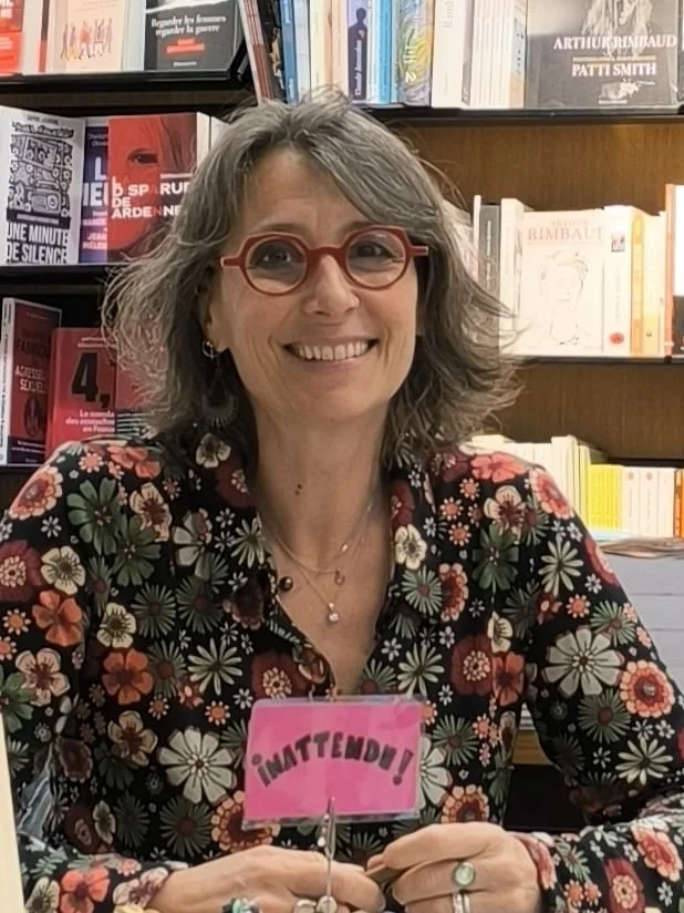Audrey Toury, autrice à Laon, lors d’une rencontre en librairie